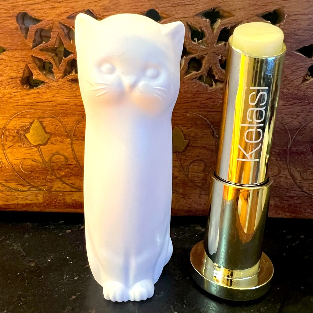 NEW White cat lip balm